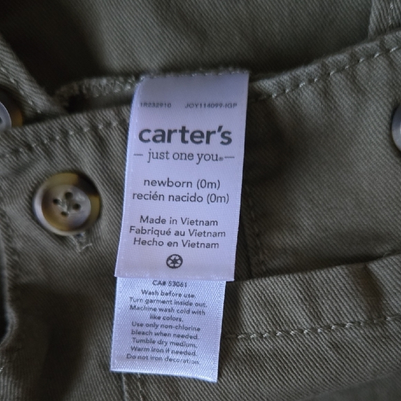 Carter's Green Overall Set - Picture 2 of 3